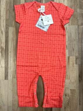 Kate Quinn Gramercy Short Sleeve Lap Romper 3-6m
